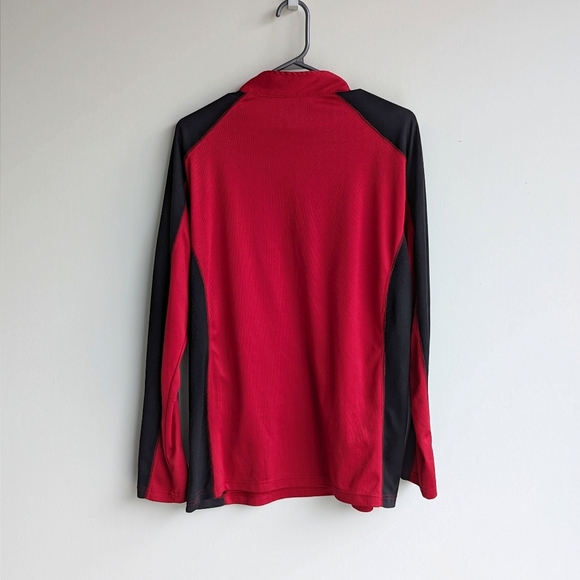 North Face red & black long sleeve shirt - Picture 2 of 5